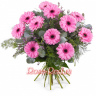 Розовый ромашковый букет